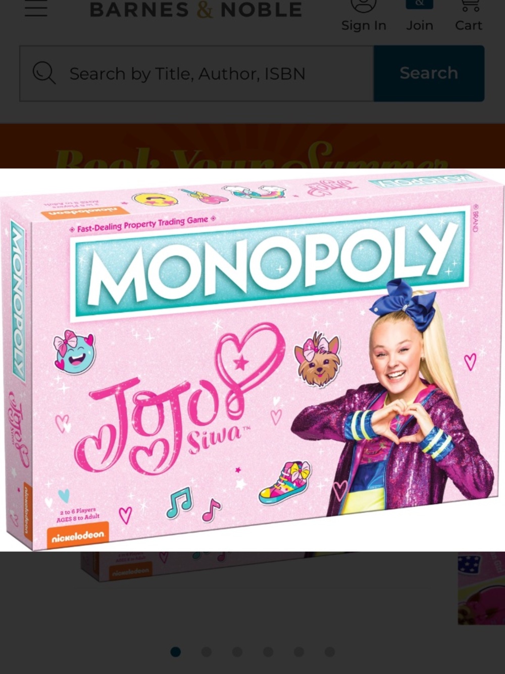 NWT MONOPOLY®: Jojo Siwa Edition